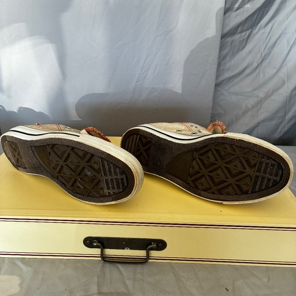 CONVERSE Chuck Taylor All Star Women's 7 Double Tongue Off White/Orange - Picture 5 of 5